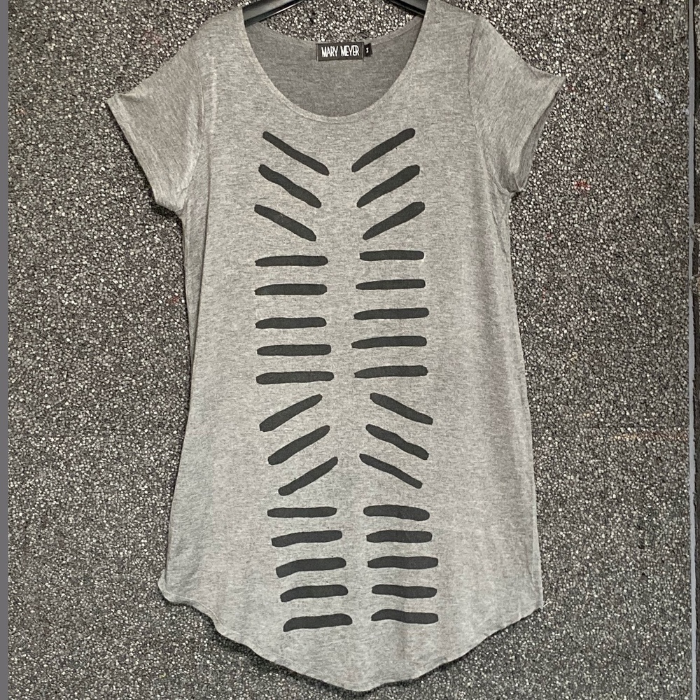 Mary Meyer Screen Printed Tunic in Gray M